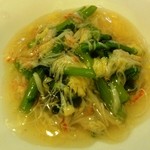 中国麺飯 勇 - 空心菜のカニ餡かけ