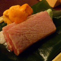 日本料理 木の花 - ウニと炙りトロ