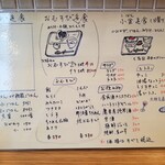 定食 美松 - 定番メニュー表。