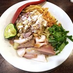 金町製麺 - 鯛のガーリック柚子塩まぜそば