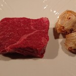 八王子うかい亭 - 幻のキノコ・コウタケ　うかい特選牛ランプ肉のポワレ