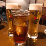 酒の魚　和海 - 先輩と私は生ビール。Rちゃんは烏龍茶