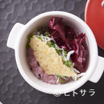 ジュー ドゥ マルシェ - 料理写真:黒米のリゾット しらすとグラナパダーノチーズ