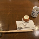 Hanakoyado - 温泉卵　岩塩か醤油で頂きます