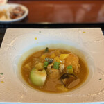 中国料理 カリュウ - 白身魚と牡蠣のシンガポール風カレーソース