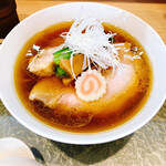 中華そば 深緑 - 白出汁　もろみポーク２枚  ロース&バラ　@1,300