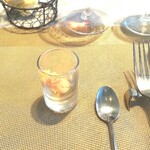 La Brianza - アメーラトマトのソルベ。セコンド前のおいしいお口直し