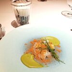 リストランテKubotsu - 唐津産からすみと対馬産ヤリイカのタリオリーニ　山葵の香り（ドッキング前）（2020.9）