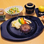 100% Ishigaki beef Japanese-style Hamburg set meal