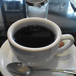 Cafe Bar bianconero - ランチセットのホットコーヒーは、ちょっと薄め。