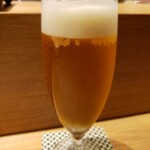 秋葉原 鮨 よこ田 - ビール