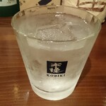 串焼・炭火焼 助八 - 焼酎 日向木挽 水割