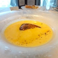 アロマフレスカ 名古屋 - とうもろこしの冷たいスープ　フォアグラのポアレ添え