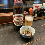 美人居酒屋　とんとん - 瓶ビールとお通し