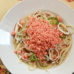 ダイニング4丁目 - いか・たらこパスタ