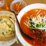 Shanshan Gyouzabou - 麺半炒飯セット（担々麺）