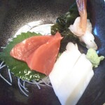 Sushi No Touri Yuu - 昼膳の刺し身のアップ