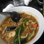 天遊 - 尼崎チャンポン（650円）とギョーザ（250円）