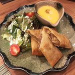 魚菜屋 常峰 - 和牛すき焼き風春巻き（980円）