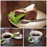 古材の森 - ◆ガトーショコラ・・甘さも程よく美味しい。 ◆珈琲