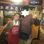 たんぽぽ - 女将さんと記念撮影