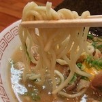 勘助 - スタミナ中華そば（味噌）の麺