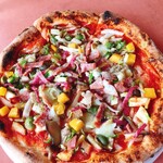 薪窯Pizza ピッチュ - ナポリサラミと旬野菜のカラブレーゼ　1700円