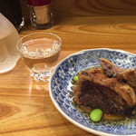 あかめ寿司 - 菊姫の吟醸と突き出し