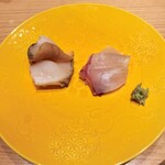 鮨 龍次郎 - 昆布の森 ツブ貝と明石の鯛