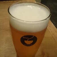 自家製粉石臼挽きうどん 青空blue 本店 - 生ビール