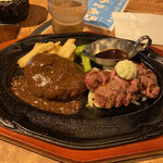 肉の万世 鳩ヶ谷店 - ハンバーグと国産和カットステーキランチ