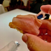 なかがわ - mozzarellaとポルチーニ茸の揚げpizza