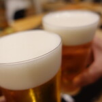 あま木 - 生ビールで乾杯