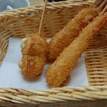 串カツ えびす - 串カツ（えび　チーズちくわ）