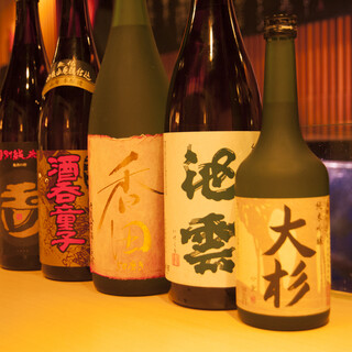 Carefully selected local sake available