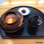 Shikino Aji Chinri Yuutei - 天丼､柴漬け､味噌汁