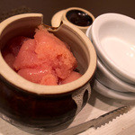 味・ma-ru - セットについてくる明太子。これは3人分ですが、めちゃめちゃ沢山～。新鮮で美味し。