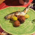 高辻 かもくら - 鮎に銀杏・栗