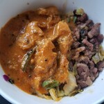 SPICY CURRY 魯珈 - ザクロとマンゴーのソースの帆立カレー+魯肉