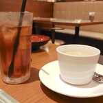 OMS - セットドリンクのアイスティーとブレンドコーヒー