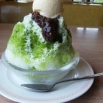 ジョイフル - 夏季限定　かき氷抹茶あずき（バニラアイスのせ）３４９円