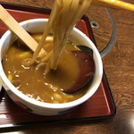 田舎家 - 柔らかめの麺です。
セットうどんの麺は少なめです。