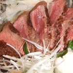 玉家 - 牛たたきおろしわさびポン酢　１２８０円