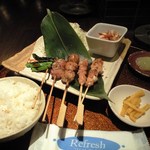 ちょぼいち鶏鶏もだん - ランチの丹波地鶏焼鳥定食（６００円）