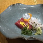 御花 - ◆造里・・鮪と太刀魚・・鮪がねっとり感・旨味もありました。