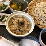 Sobato Koro Kourin - 玄米ご飯とお蕎麦、デザート付きの玄米御膳@1500円