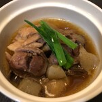 Sobato Koro Kourin - 自家製鶏モツ煮@400円