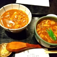 日本橋 やぶ久 - ミニカレー丼、ミニカレー南蛮そばセット 1,045円 ♪