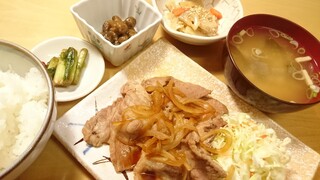 Sobato Koro Kourin - 飯山ブランドみゆき豚と飯山のお米を使った生姜焼き御膳@1300円