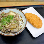 のぶ屋 - 肉ぶっかけ冷と、ジャンボロース とんかつ